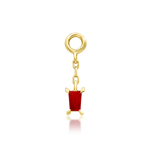 14K Gold Salvie Carnelian Charm