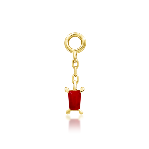 14K Gold Salvie Carnelian Charm