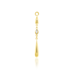 14K Gold Rebecca CZ Threadless End