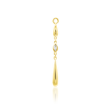 14K Gold Rebecca CZ Threadless End