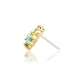 14K Gold Harlow Turquoise Threadless End