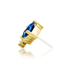 14K Gold Hesper Sapphire Blue Threadless End