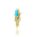 14K Gold Sienna Turquoise Threadless End