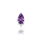 14K Gold Gracie Amethyst Threadless End