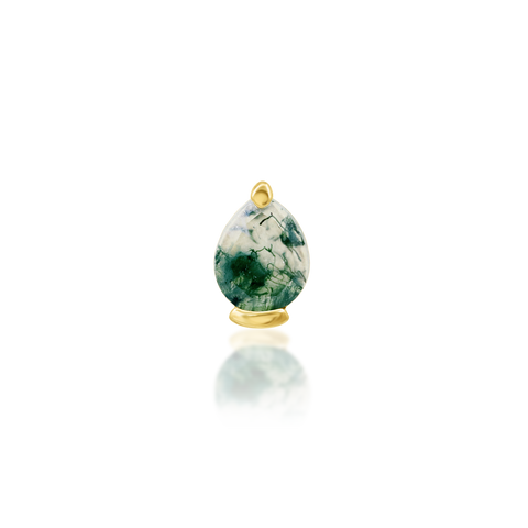 14K Gold Unna II Moss Threadless End