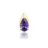 14K Gold Kya Amethyst Threadless End