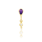 14K Gold Leilani Amethyst Threadless End