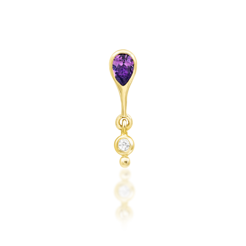 14K Gold Leilani Amethyst Threadless End