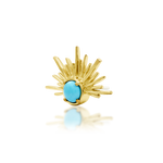 14K Gold Jayla Turquoise Threadless End