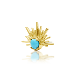 14K Gold Jayla Turquoise Threadless End