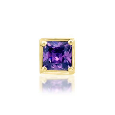 14K Gold Corcran Amethyst Threadless End