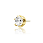 14K Gold Selena CZ Threadless End