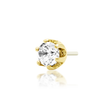 14K Gold Selena CZ Threadless End