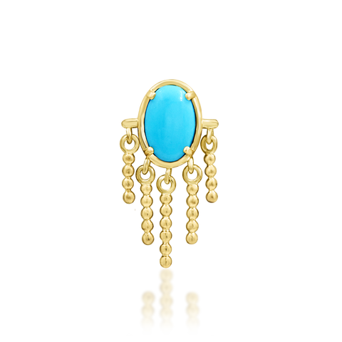 14K Gold Sienna Turquoise Threadless End