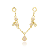 14K Gold Bellarosa Rose Quartz Chain