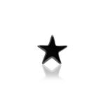 14K Gold Black Rhodium Star Threadless End