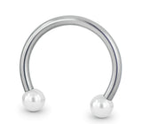 Titanium Threadless Horseshoe Barbell