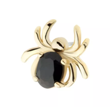 14Kt. Yellow Gold Prong Set Black Oval CZ Spider Top