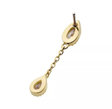 14Kt. Gold Double Pear CZ with Dangle Chain Top